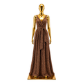 Sheer overlay gown