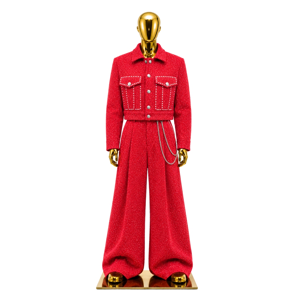 Koko La Lux Crimson Royale Jacquard Set