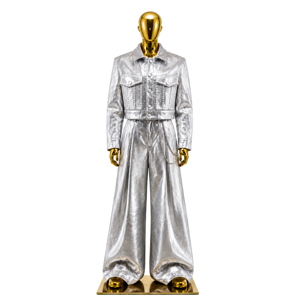 Koko La Lux Sterling Eclipse Metallic Jumpsuit