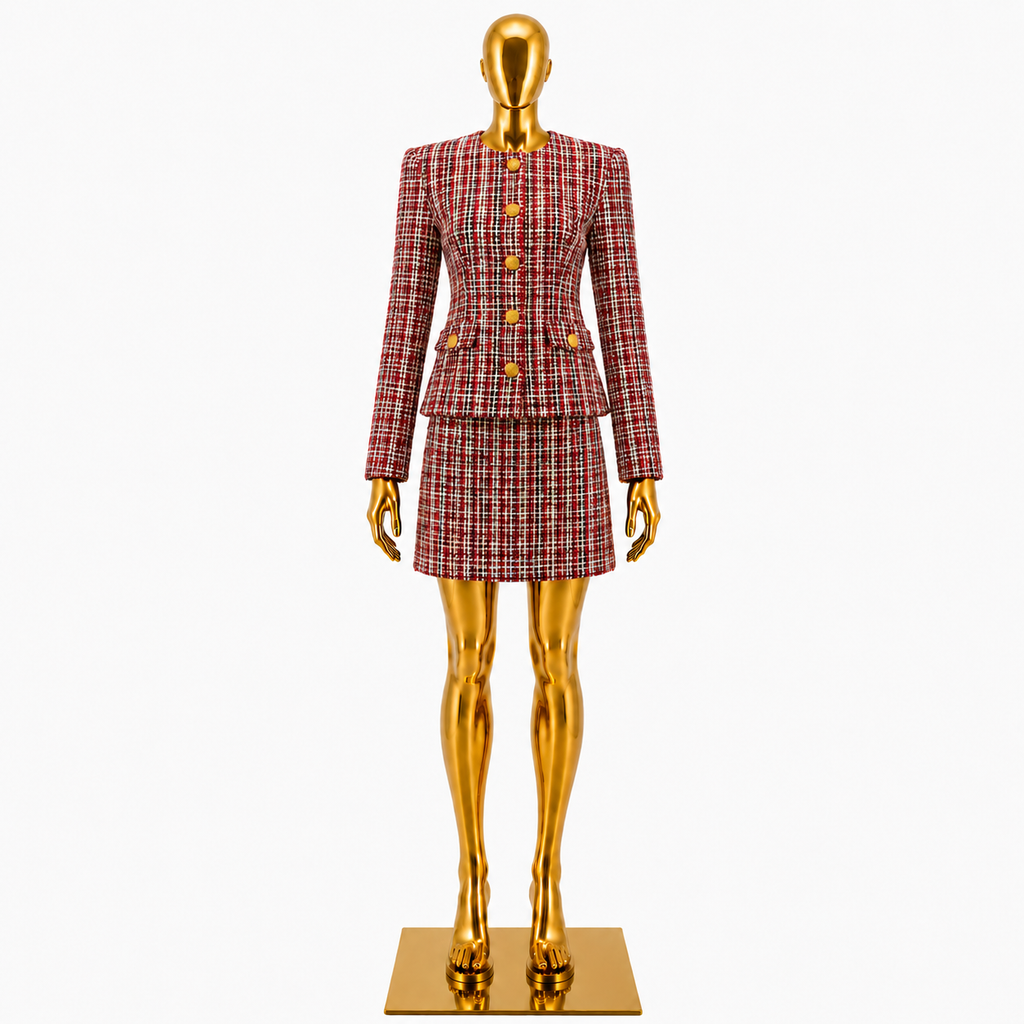 Multicolor Bouclé Tweed Co-Ord