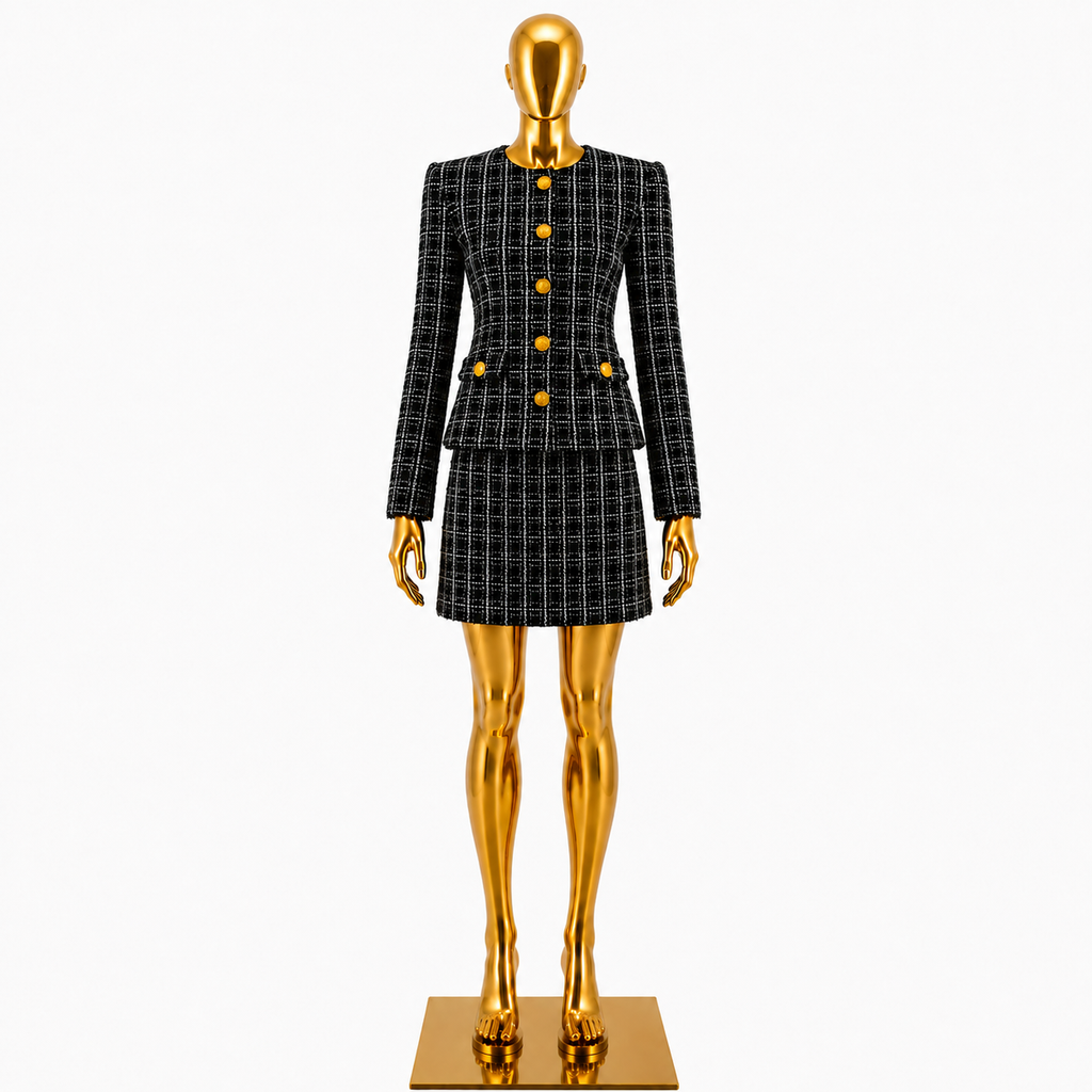 Bouclé Tweed Feather Co-Ord