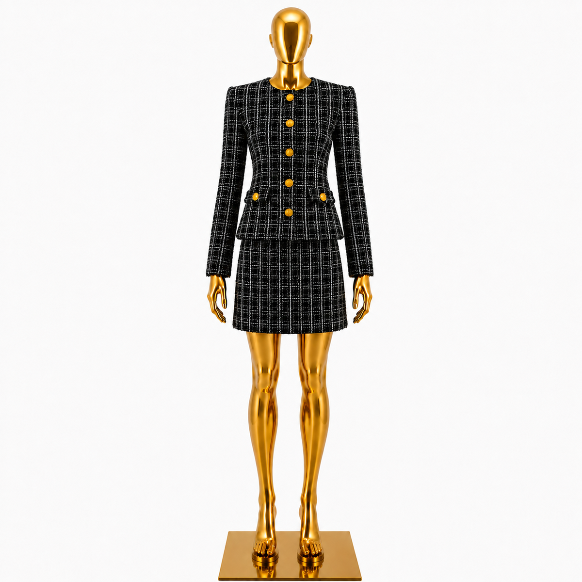 Bouclé Tweed Feather Co-Ord