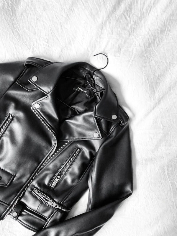 Cropped Leather Jacket