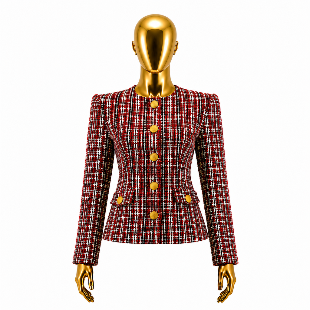 Multicolor Bouclé Tweed Co-Ord
