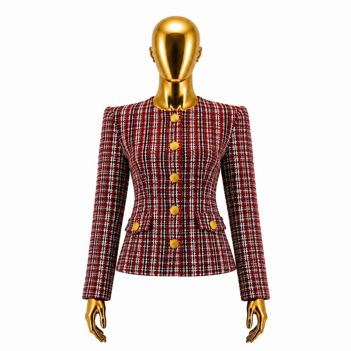 Multicolor Bouclé Tweed Co-Ord
